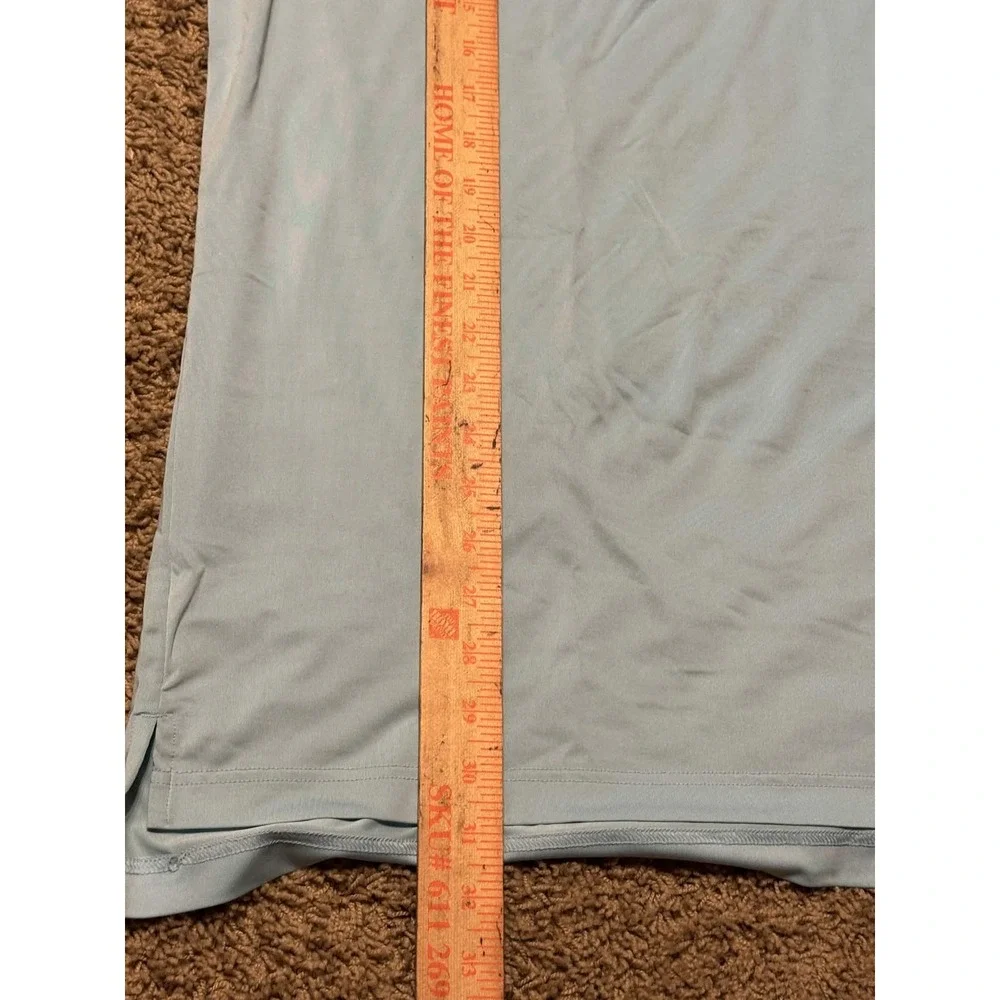 Adidas Golf Mens Light Blue ClimaLite Polo Shirt Size XL Solid Vented